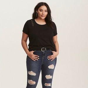 Torrid black embellished tee